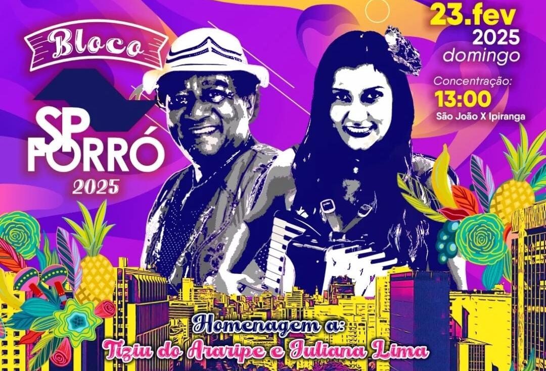 Bloco SP Forró homenageia Mestre Tiziu do Araripe no Carnaval de Rua de São Paulo