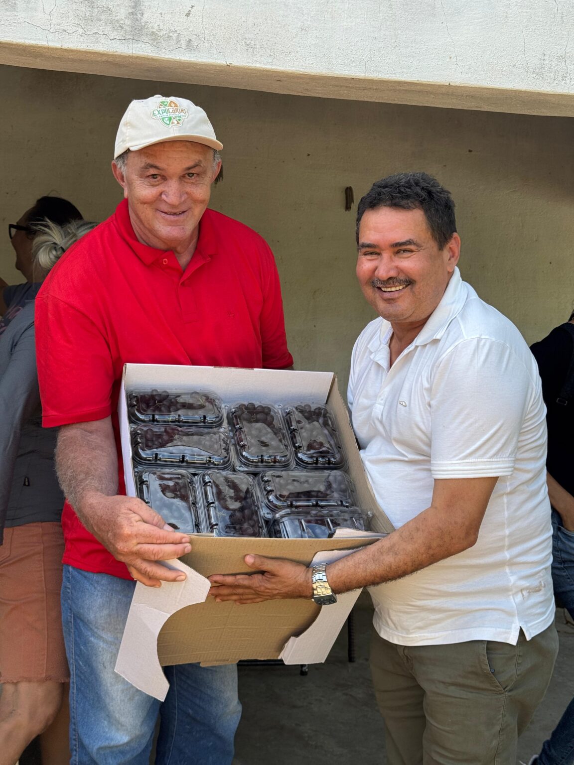 Deputado Moisés Braz visita experiência familiar de produção de uvas em Barro