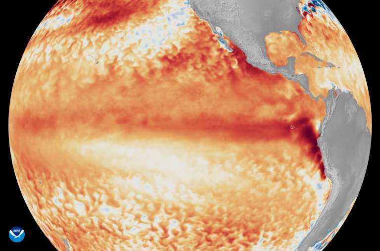 El Niño se estabelece e pode atingir intensidade histórica nos próximos meses