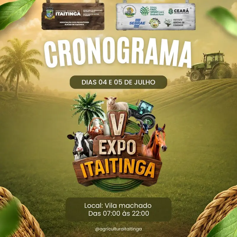 V Expo Itaitinga movimenta o setor agropecuário neste fim de semana